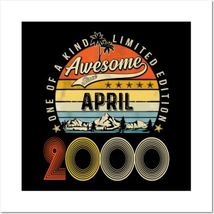 Awesome Since April 2000 Vintage 23rd Birthday Posters and Art